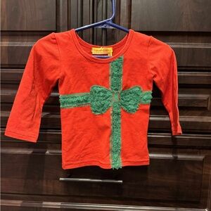 NEW Christmas Red and Green Kids Shirt 12m girls